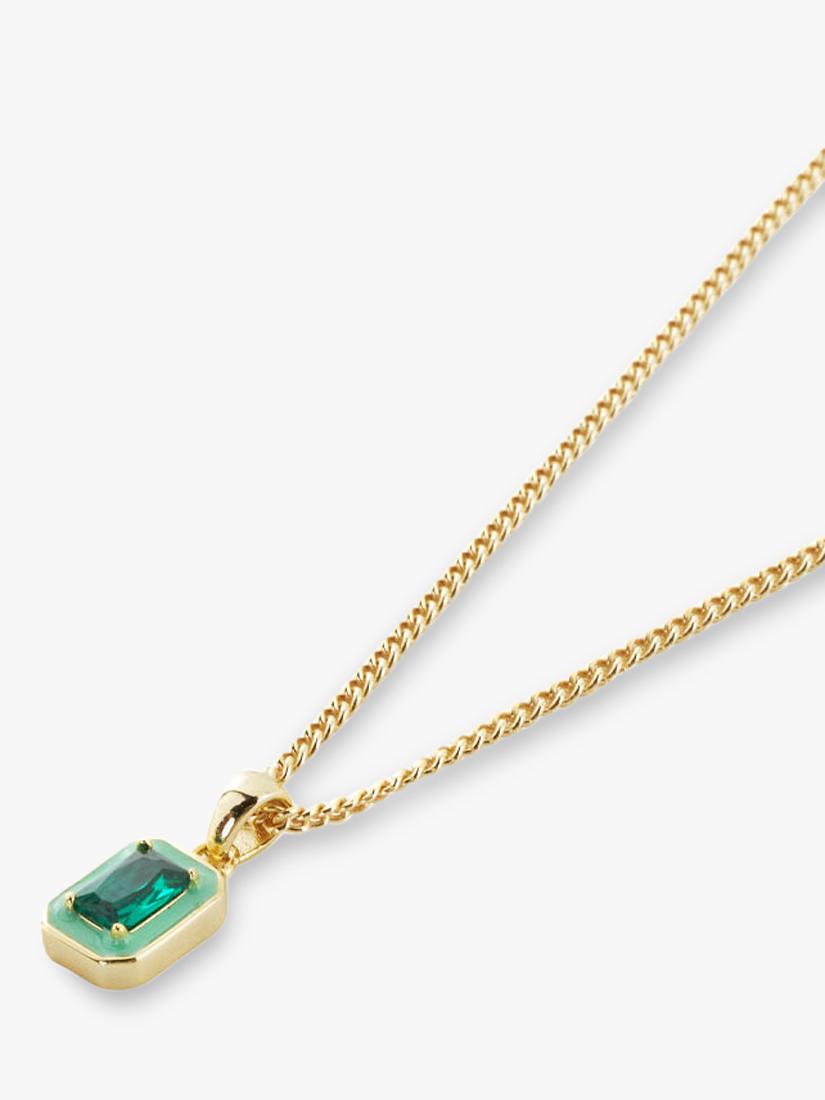 Serge DeNimes green blush pendant necklace gold plated - British product
