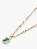 Serge DeNimes green blush pendant necklace gold plated - British product