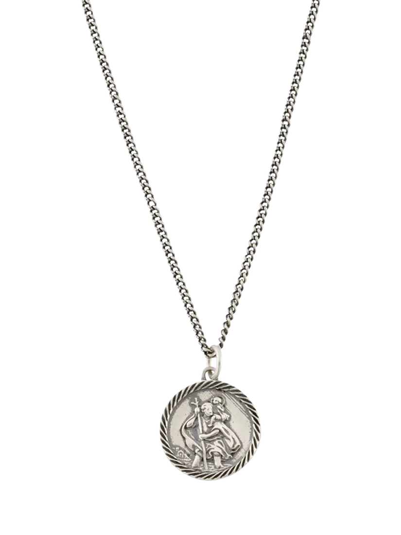 Serge DeNimes St Christopher necklace sterling silver (British brand)