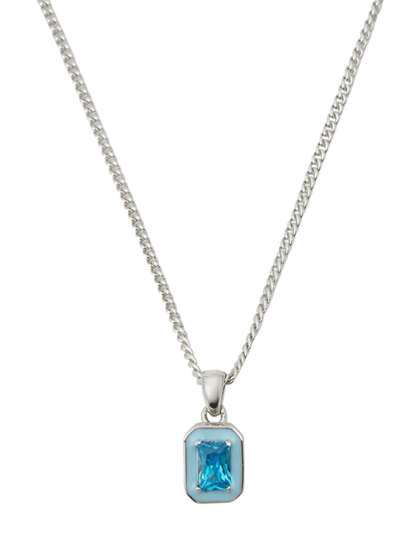 Serge DeNimes blue blush pendant necklace sterling silver, UK version