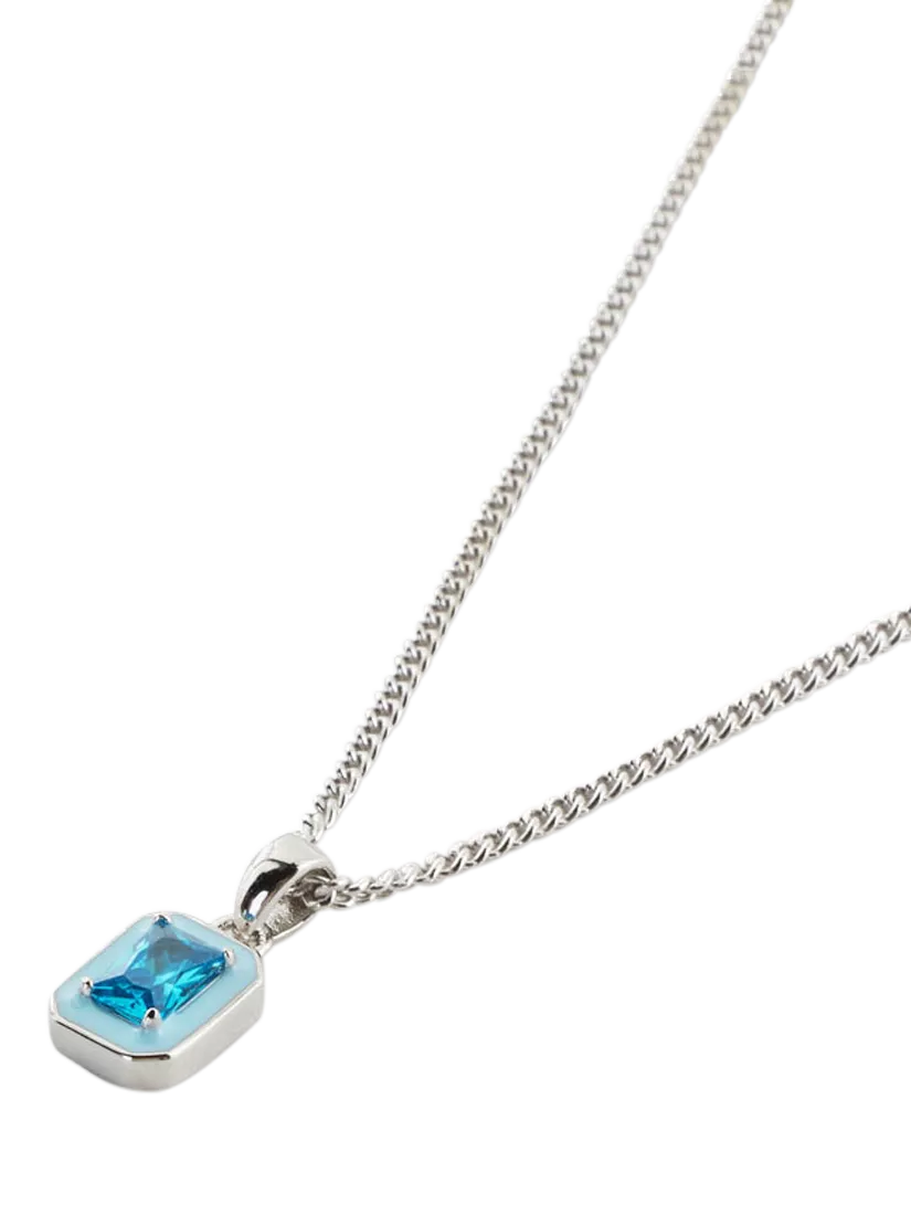 Serge DeNimes blue blush pendant necklace sterling silver, UK version
