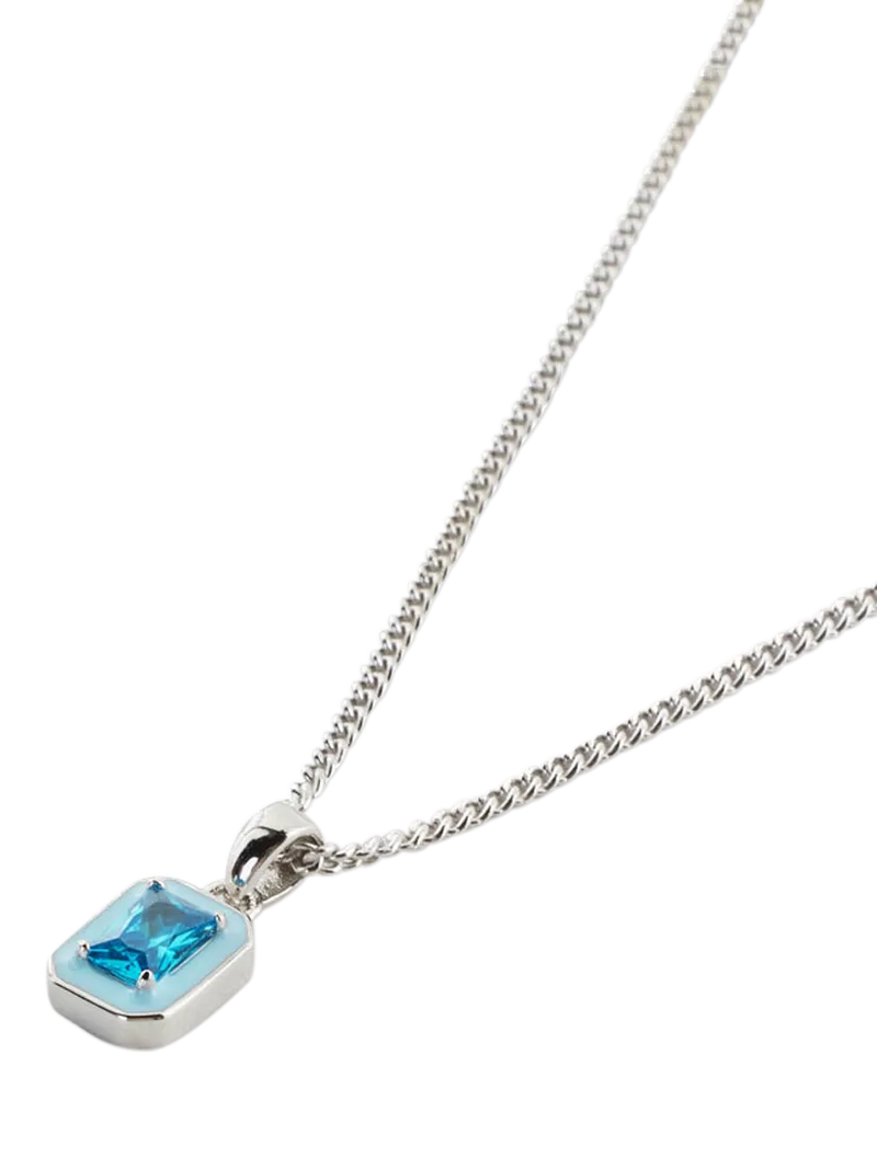 Serge DeNimes blue blush pendant necklace sterling silver, UK version