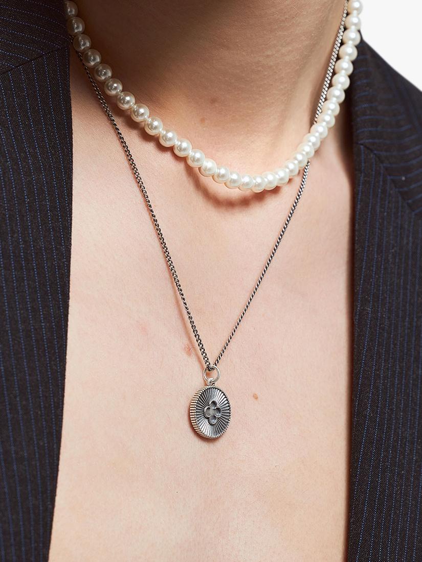 Serge DeNimes sterling silver clover necklace, imported from the UK