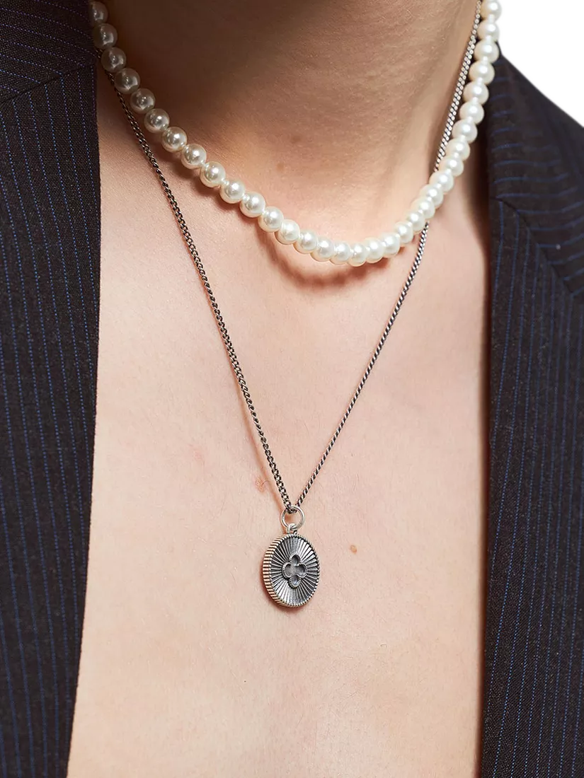 Serge DeNimes sterling silver clover necklace, imported from the UK