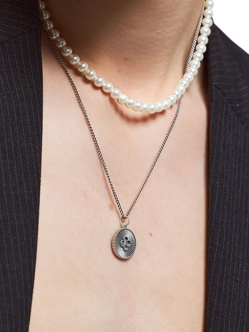 Serge DeNimes sterling silver clover necklace, imported from the UK