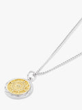Serge DeNimes compass necklace mixed metal 925 sterling silver, imported from the UK