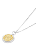 Serge DeNimes compass necklace mixed metal 925 sterling silver, imported from the UK