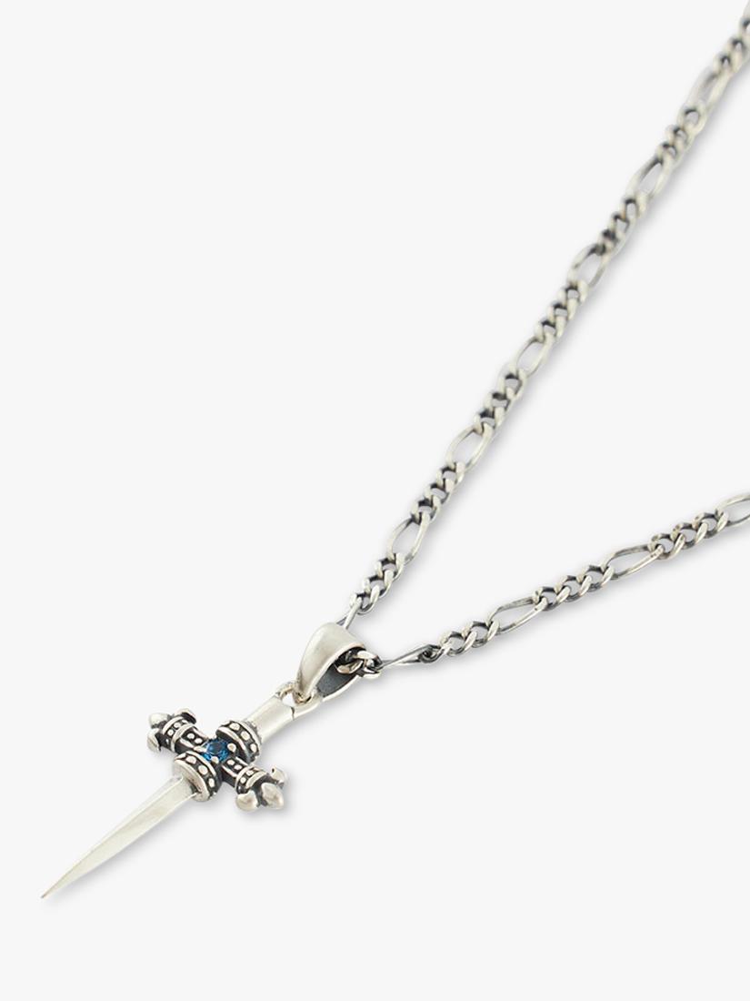 Serge DeNimes sterling silver sword pendant necklace, imported from the UK