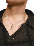 Serge DeNimes sterling silver feather pendant necklace - British product