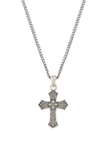 Serge DeNimes gothic cross pendant 20mm sterling silver necklace, UK version