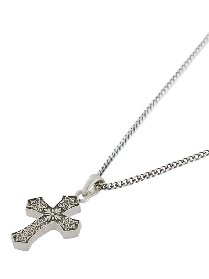 Serge DeNimes gothic cross pendant 20mm sterling silver necklace, UK version