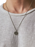 Serge DeNimes sterling silver minimal hallmark necklace, UK version