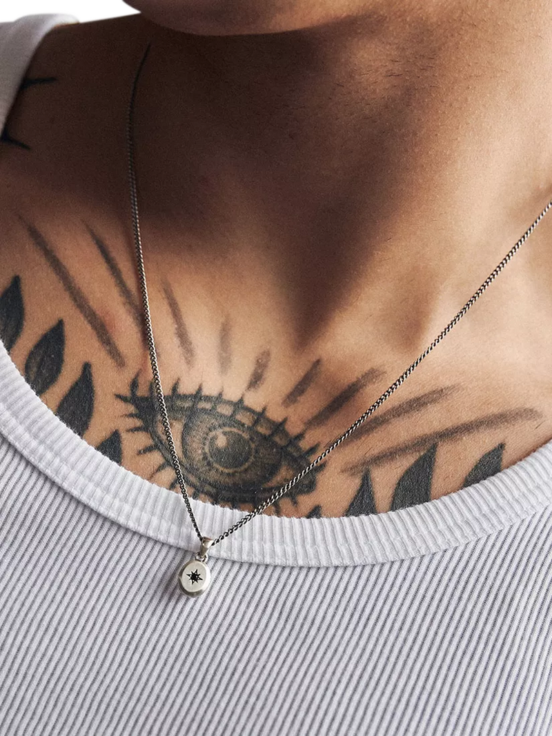 Serge DeNimes Polaris sterling silver pendant necklace, imported from the UK