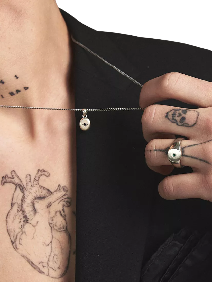 Serge DeNimes Polaris sterling silver pendant necklace, imported from the UK