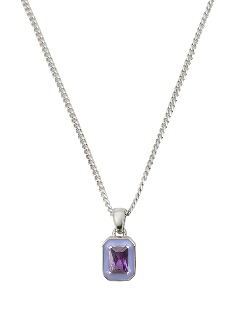 Serge DeNimes sterling silver necklace purple enamel, UK version