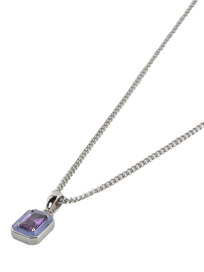Serge DeNimes sterling silver necklace purple enamel, UK version