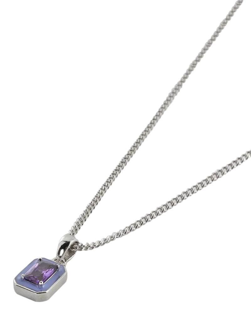 Serge DeNimes sterling silver necklace purple enamel, UK version