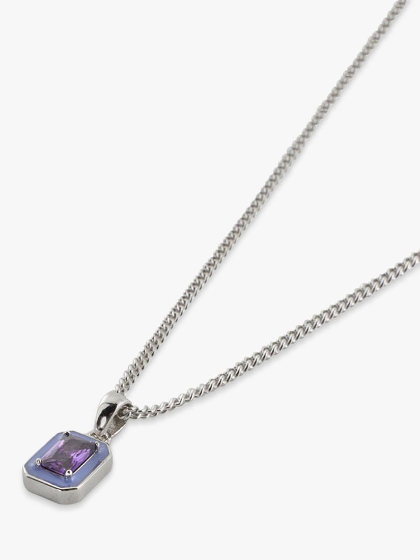 Serge DeNimes sterling silver necklace purple enamel, UK version