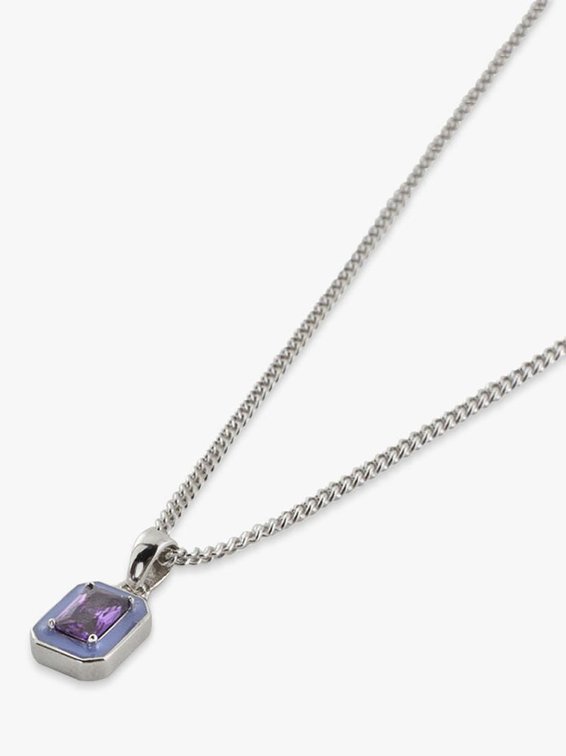 Serge DeNimes sterling silver necklace purple enamel, UK version