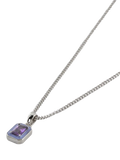 Serge DeNimes sterling silver necklace purple enamel, UK version