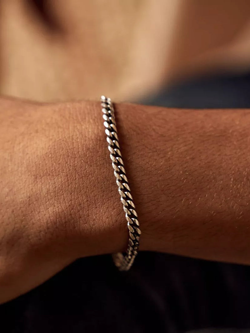Serge DeNimes sterling silver 5mm curb bracelet (British brand)