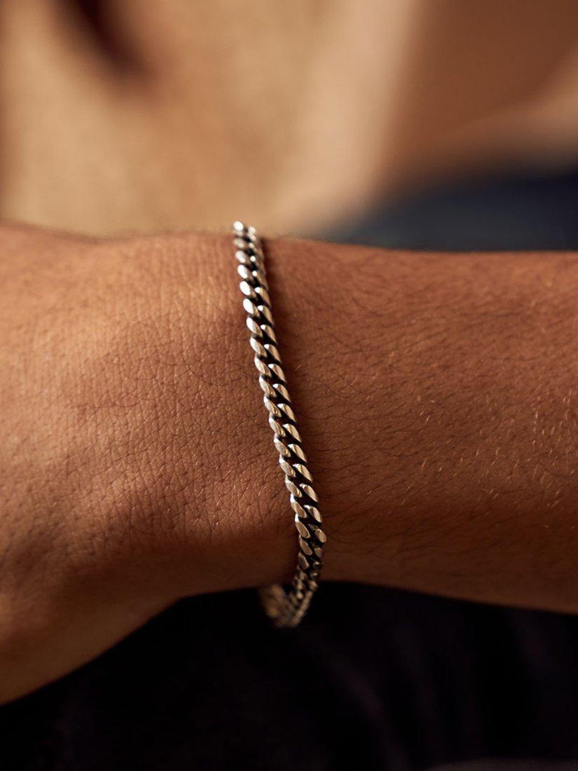 Serge DeNimes sterling silver 5mm curb bracelet (British brand)