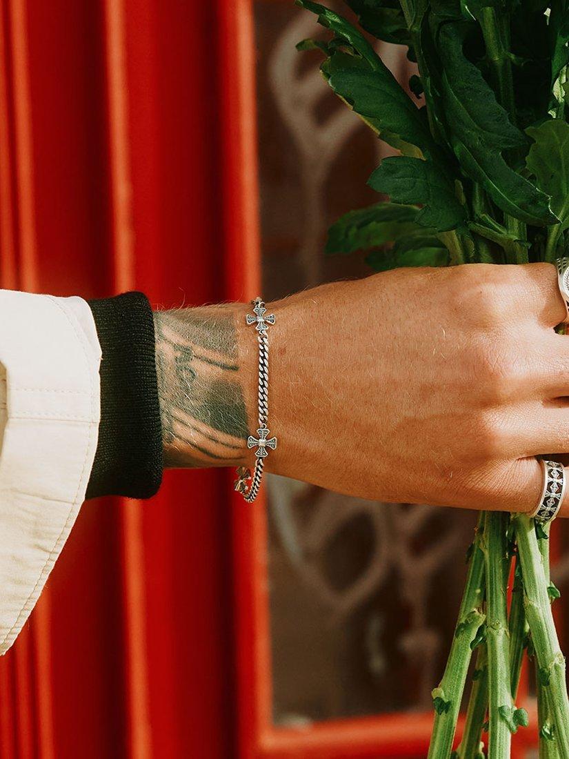 Serge DeNimes Clement sterling silver bracelet adjustable 17-20cm, imported from the UK