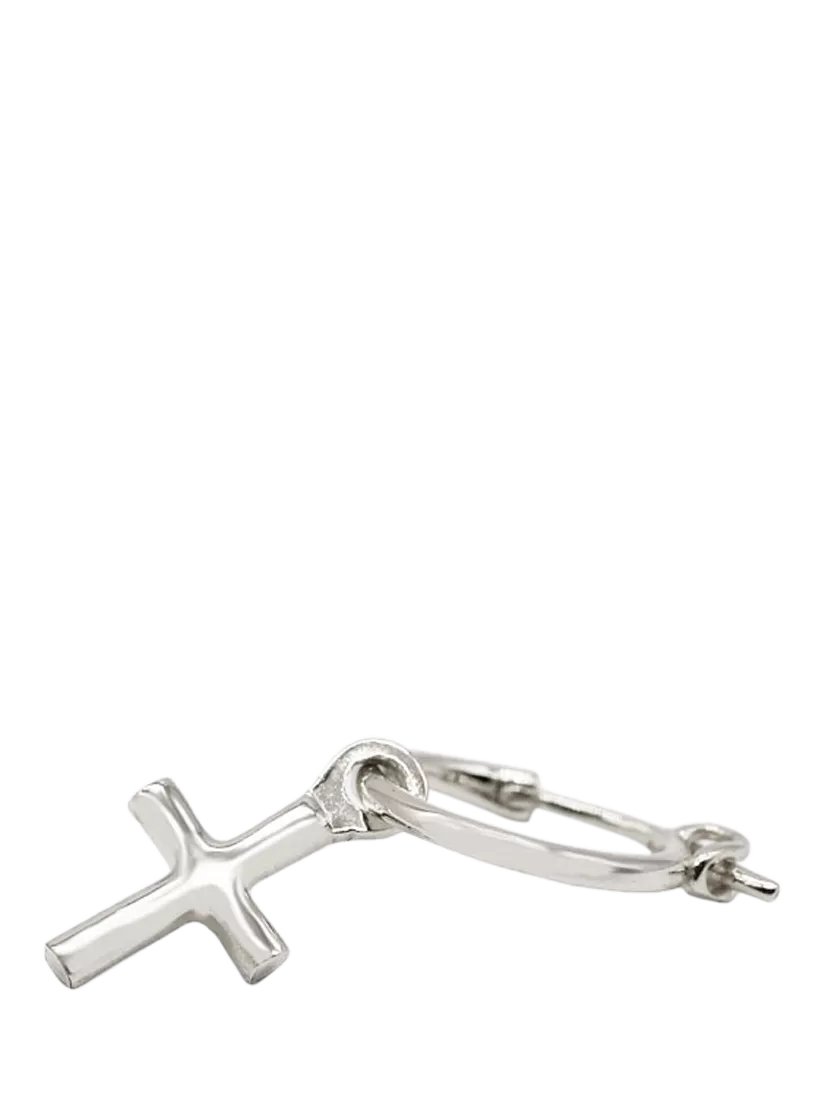 Serge DeNimes sterling silver cross drop earring (British brand)