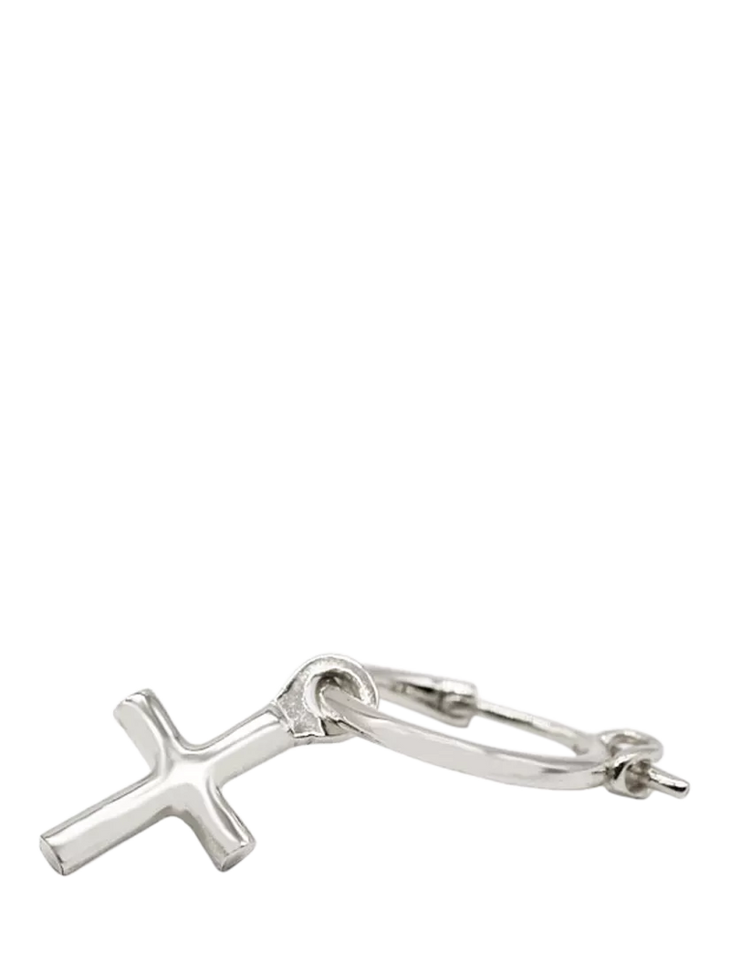 Serge DeNimes sterling silver cross drop earring (British brand)