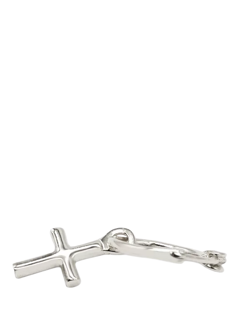 Serge DeNimes sterling silver cross drop earring (British brand)