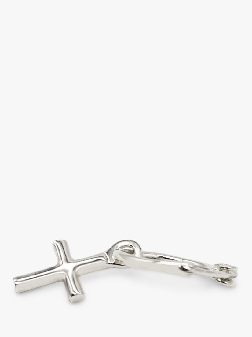 Serge DeNimes sterling silver cross drop earring (British brand)