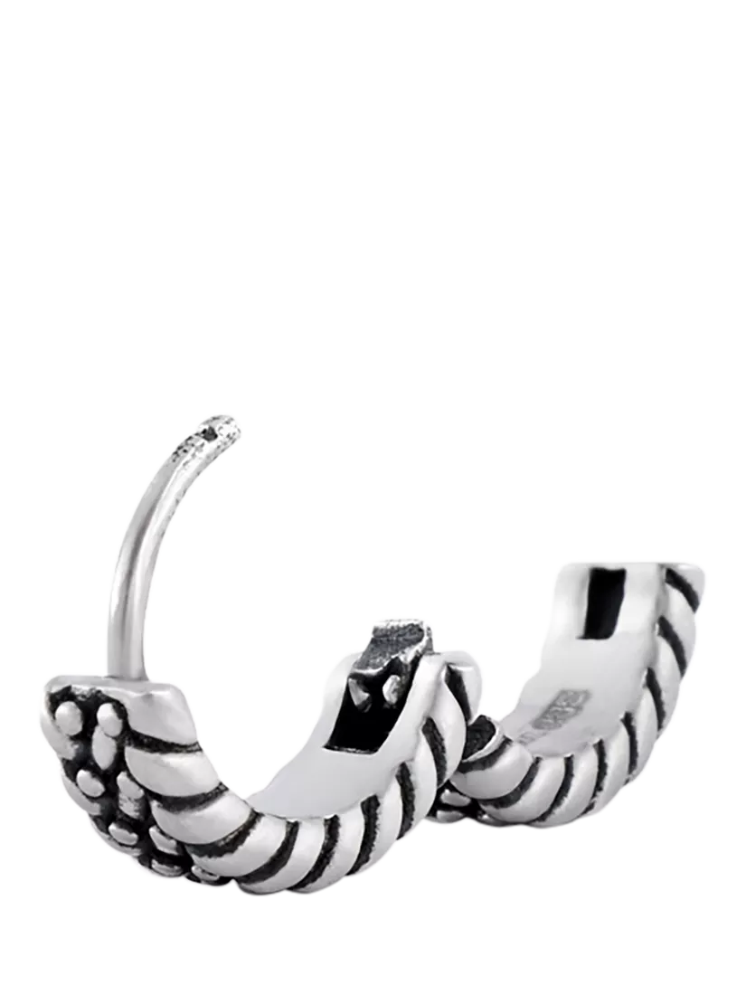 Serge DeNimes sterling silver guard hoop earring, UK version