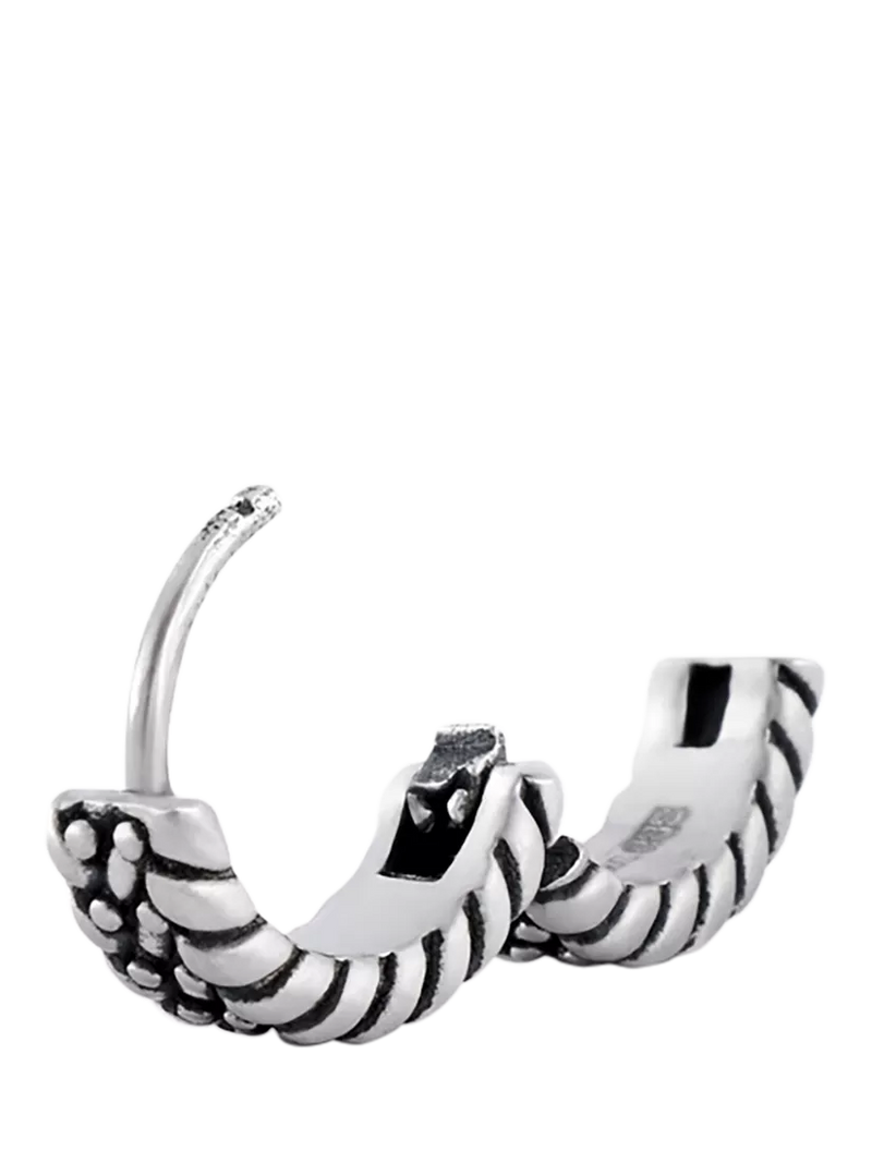 Serge DeNimes sterling silver guard hoop earring, UK version
