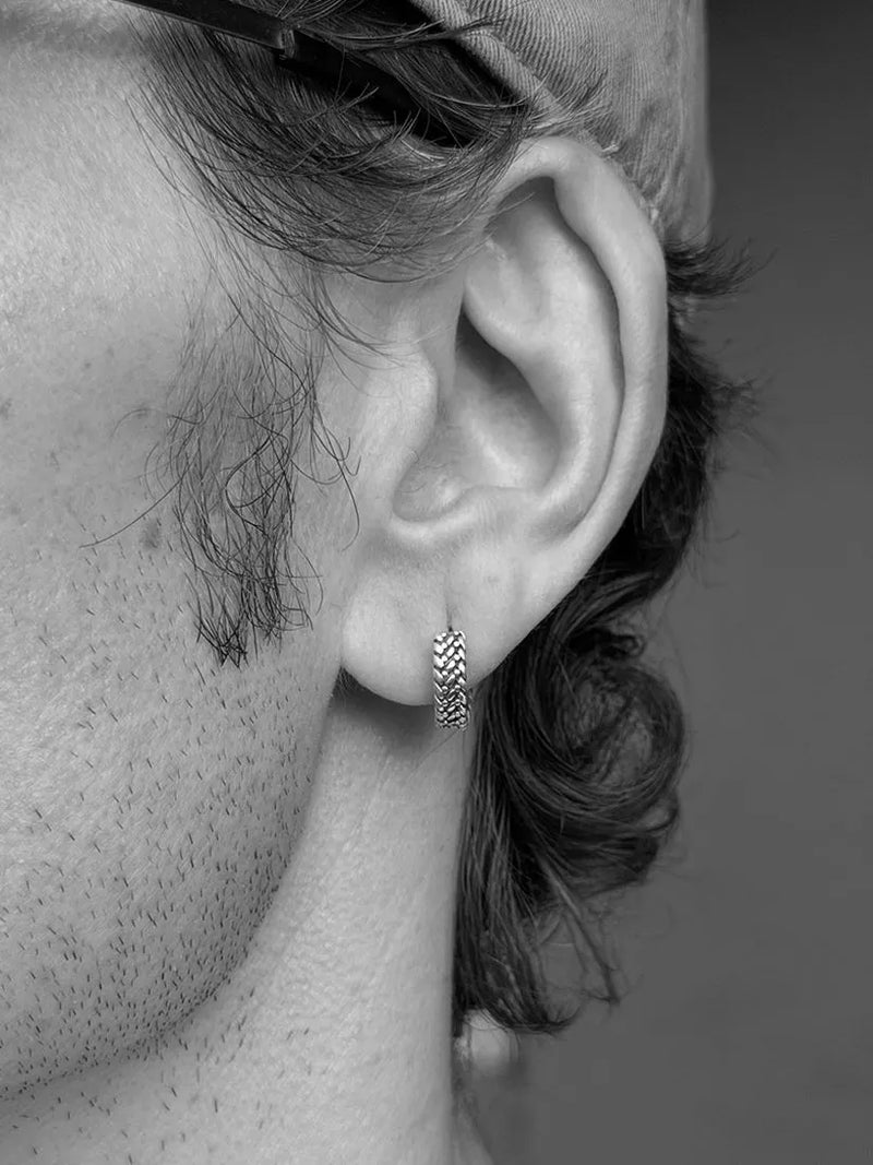 Serge DeNimes sterling silver guard hoop earring, UK version