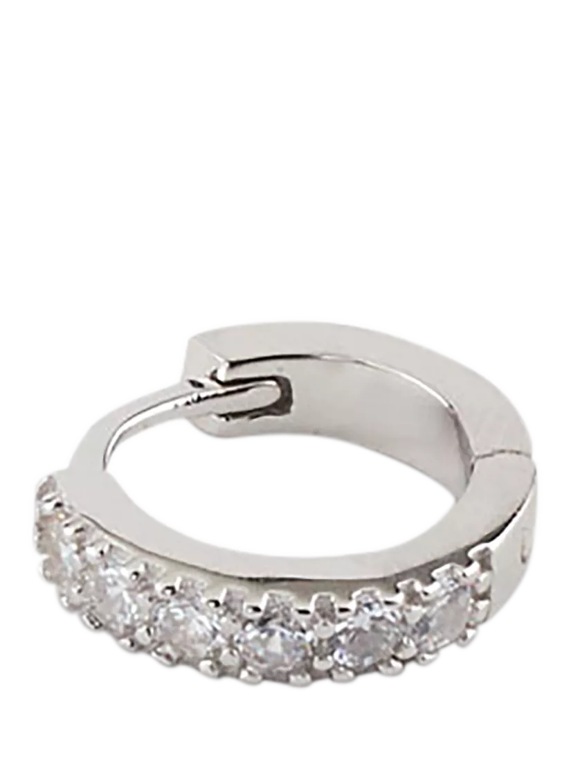 Serge DeNimes sterling silver cubic zirconia hoop earring - British product