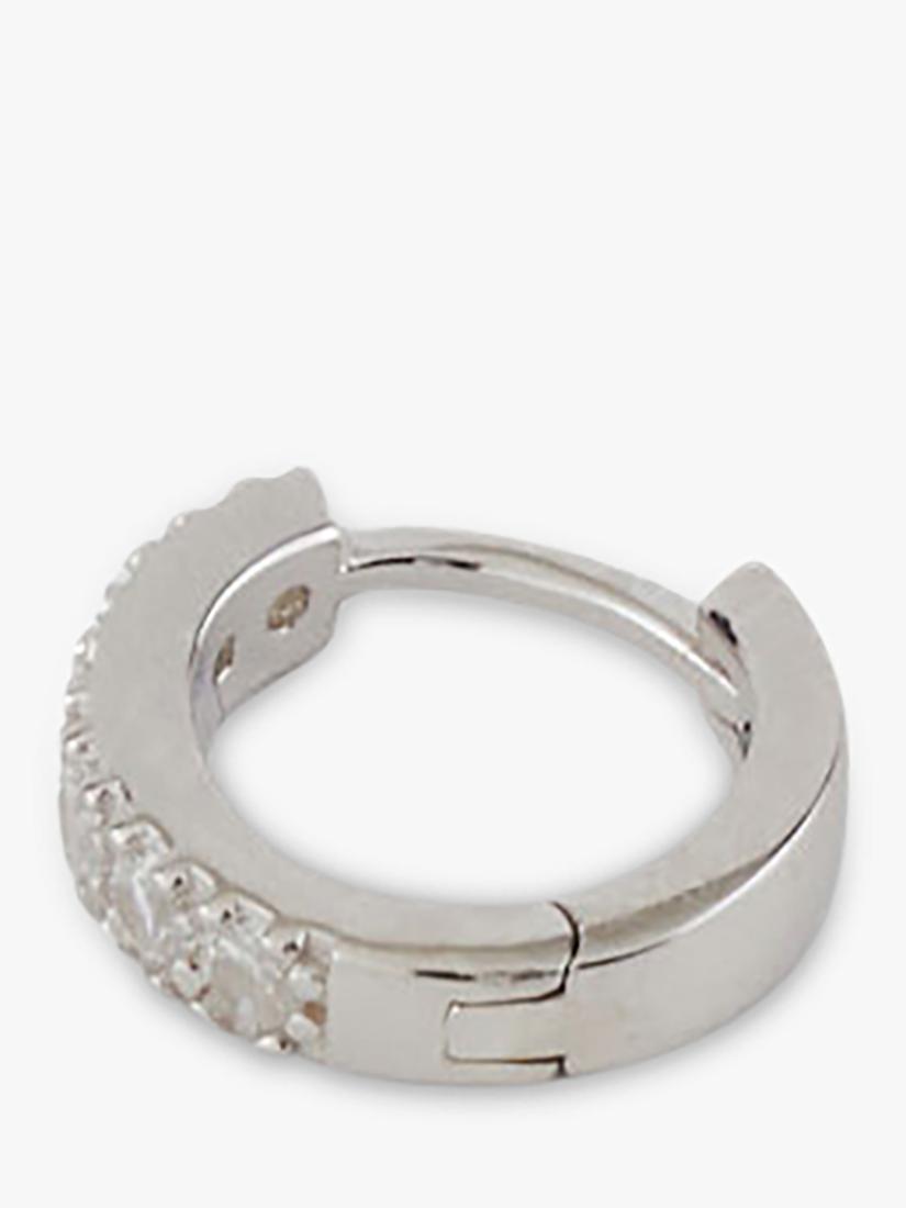 Serge DeNimes sterling silver cubic zirconia hoop earring - British product