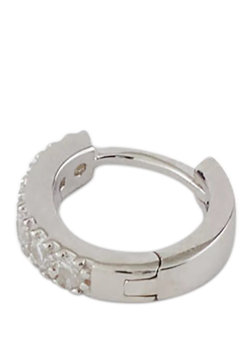 Serge DeNimes sterling silver cubic zirconia hoop earring - British product