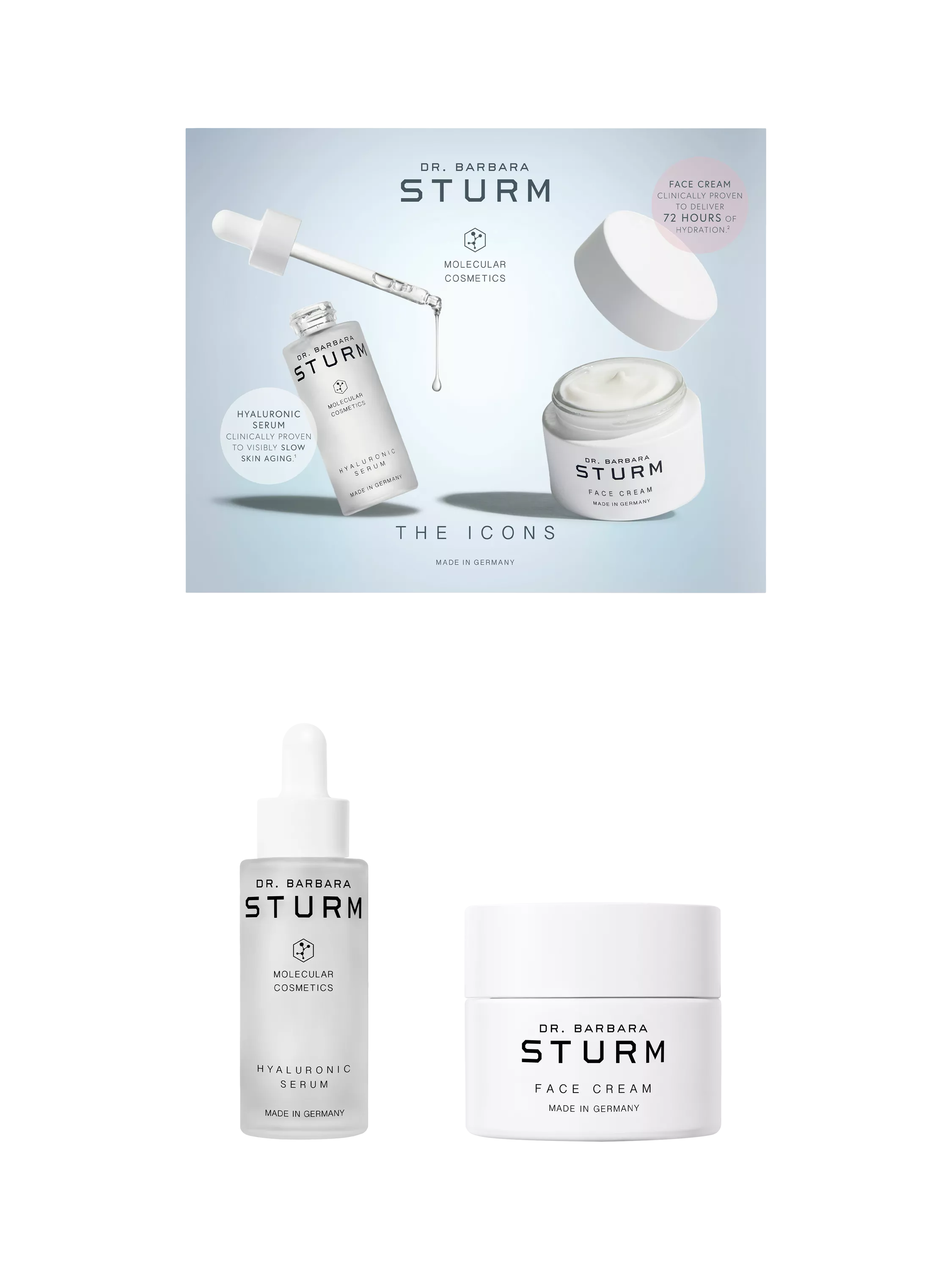 Dr. Barbara Sturm Skincare Gift Set The Icons Set 10ml and 50ml (British brand)