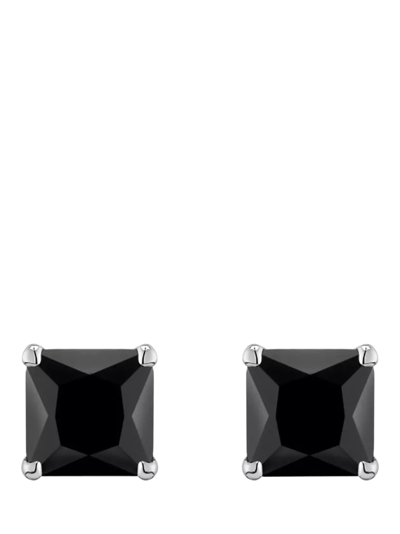 THOMAS SABO square onyx stud earrings silver black, imported from the UK
