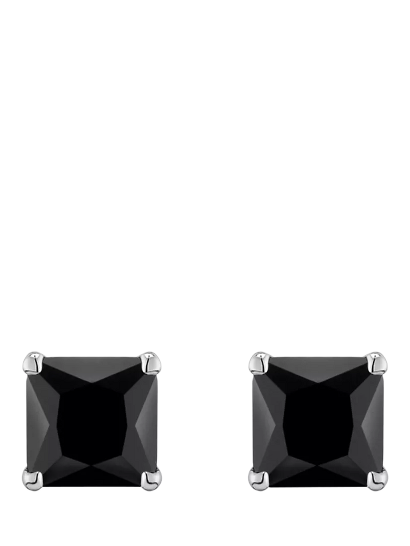 THOMAS SABO square onyx stud earrings silver black, imported from the UK