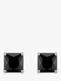 THOMAS SABO square onyx stud earrings silver black, imported from the UK