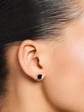 THOMAS SABO square onyx stud earrings silver black, imported from the UK