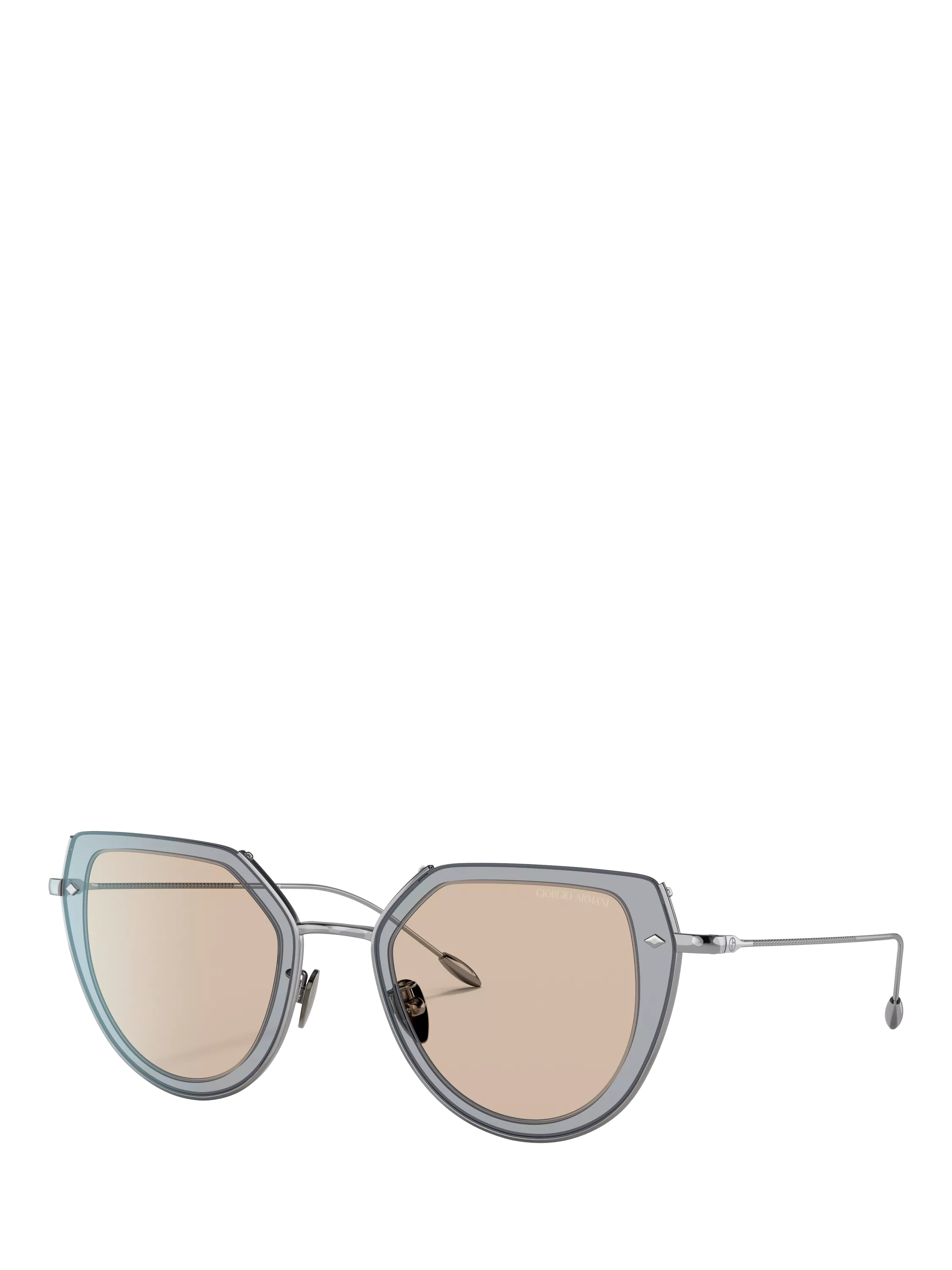 Giorgio Armani oval sunglasses gunmetal brown, UK version