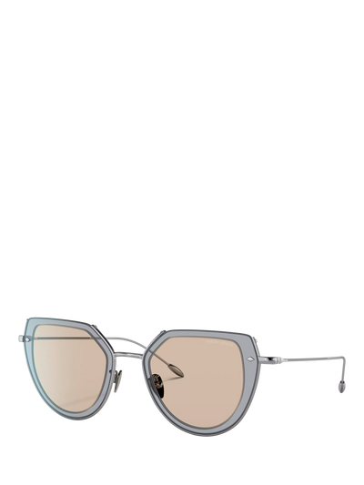 John Lewis Giorgio Armani AR6119 Women's Oval Sunglasses Gunmetal/Brown 58mm- Buy online at McGrocer