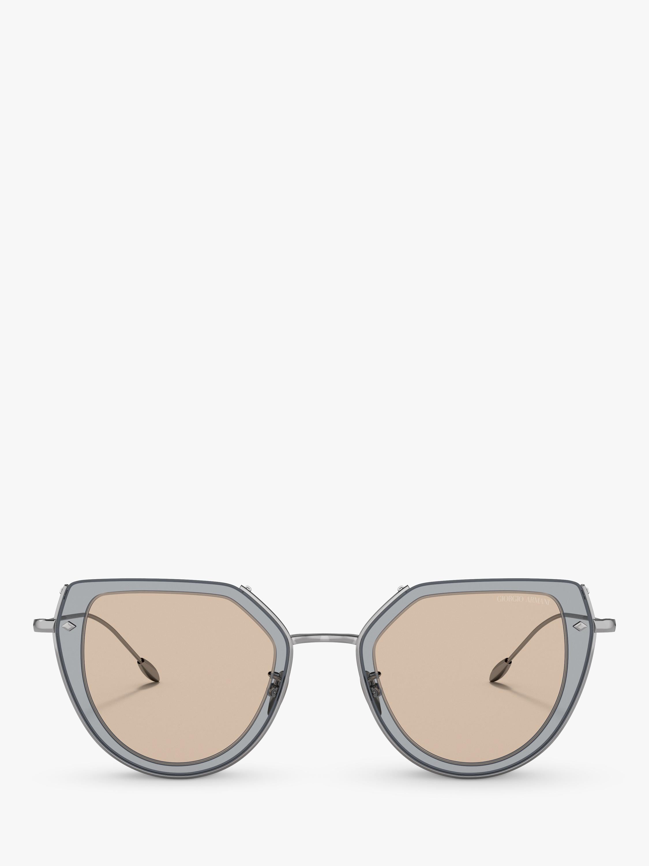 Giorgio Armani oval sunglasses gunmetal brown, UK version