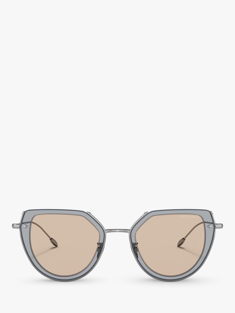Giorgio Armani oval sunglasses gunmetal brown, UK version
