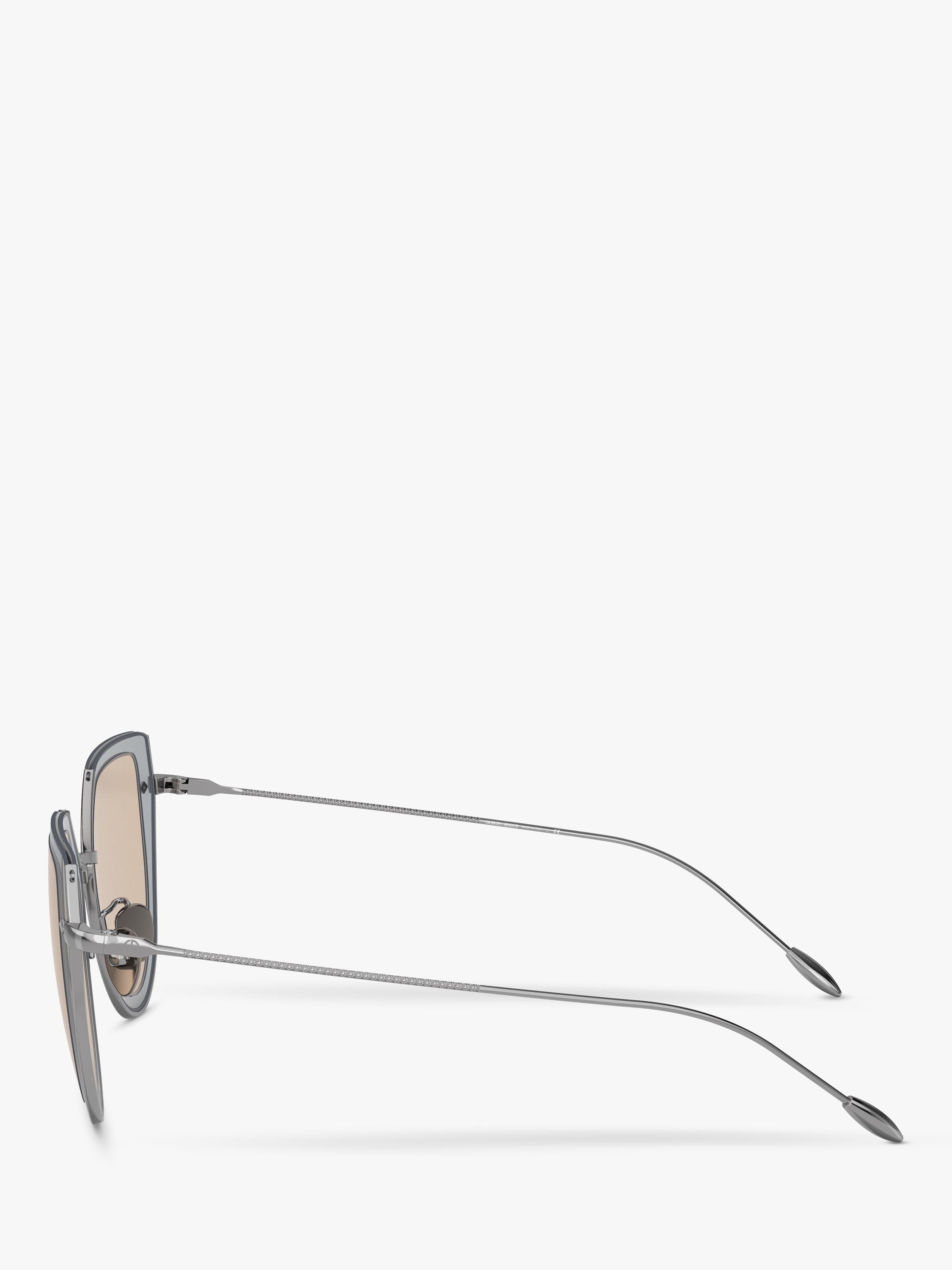 Giorgio Armani oval sunglasses gunmetal brown, UK version