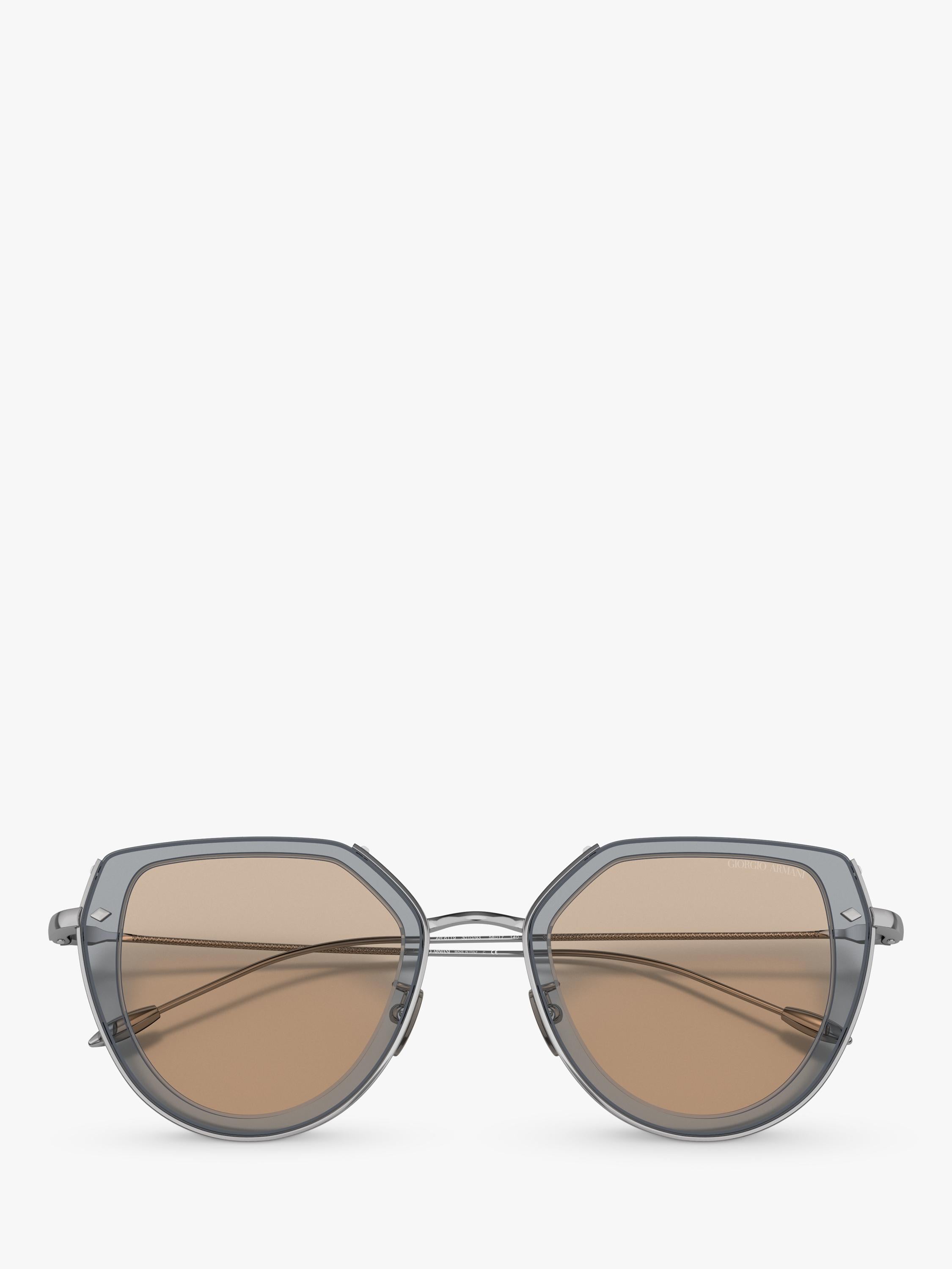 Giorgio Armani oval sunglasses gunmetal brown, UK version