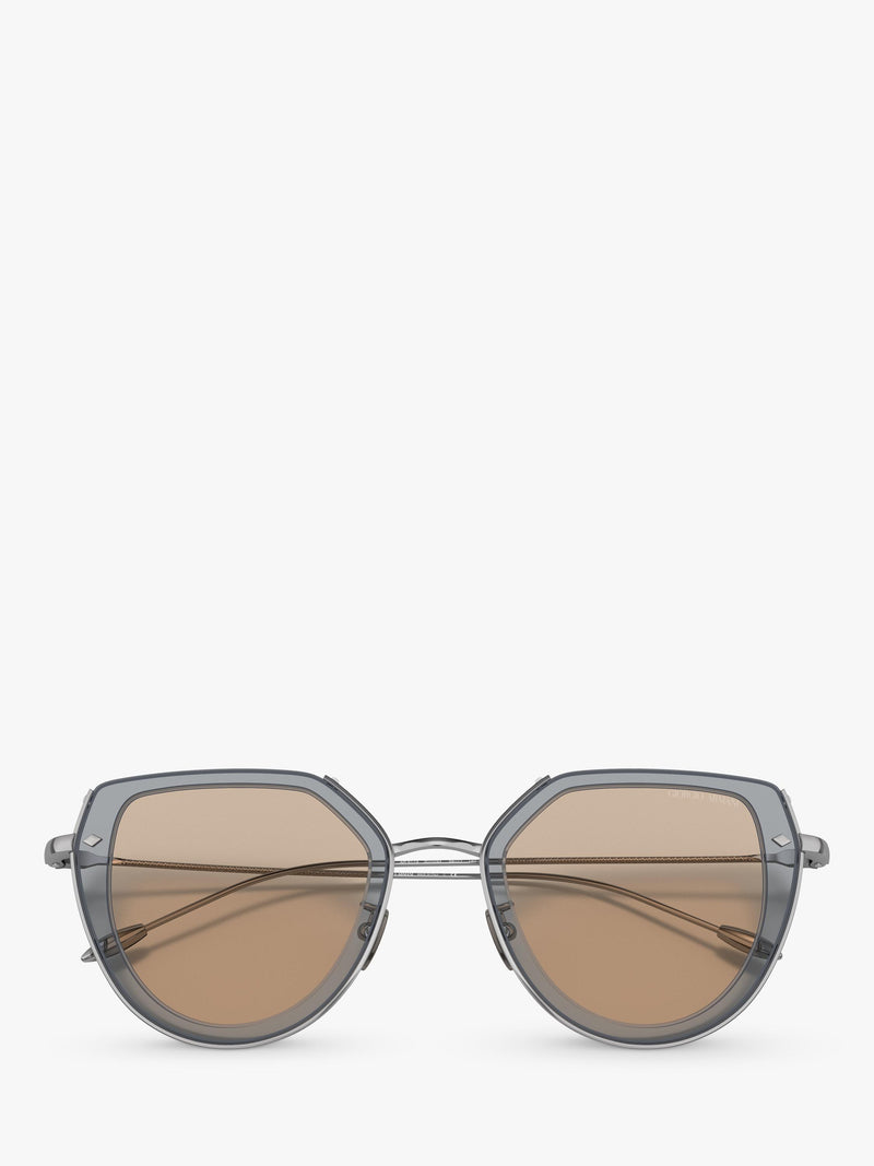 Giorgio Armani oval sunglasses gunmetal brown, UK version