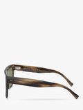 Giorgio Armani square sunglasses striped brown green acetate frame - British product